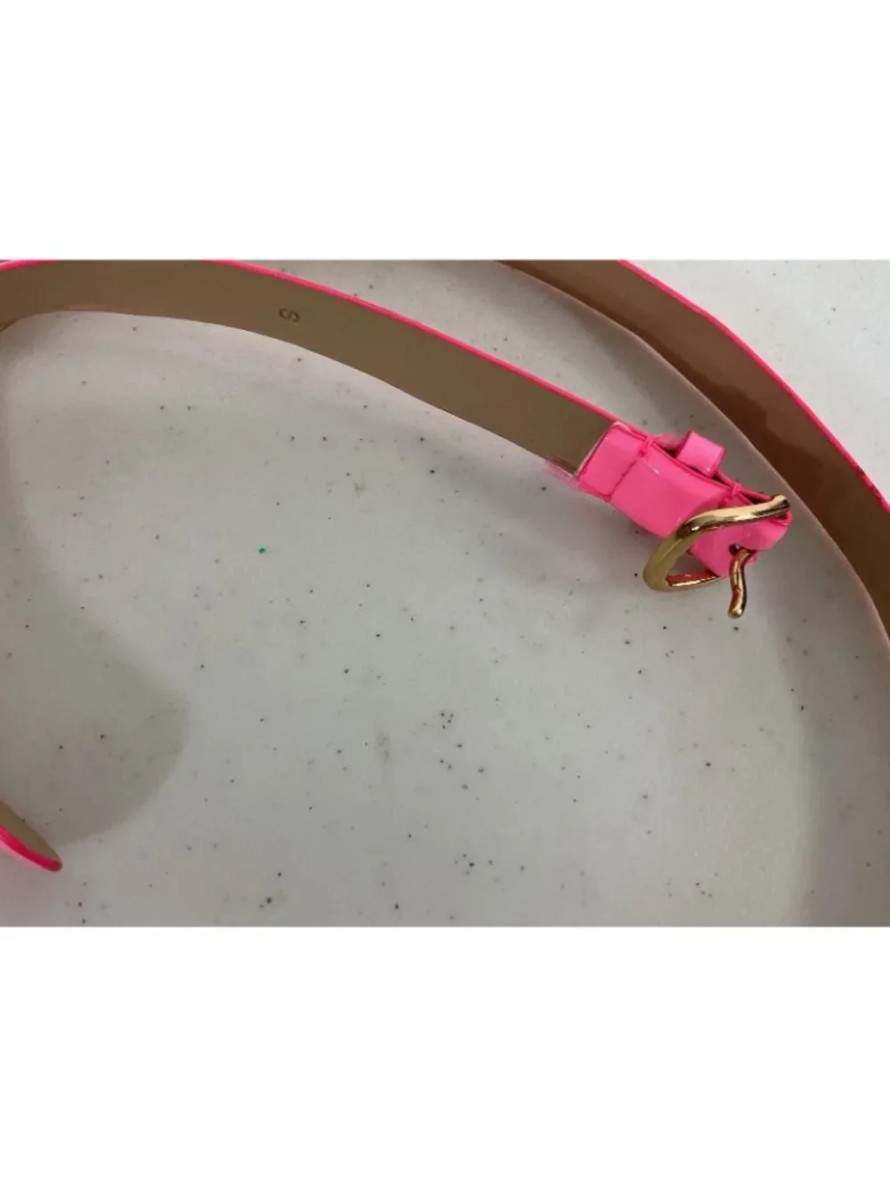 J Crew Patent Leather Pink Belt Barbiecore Womens Small